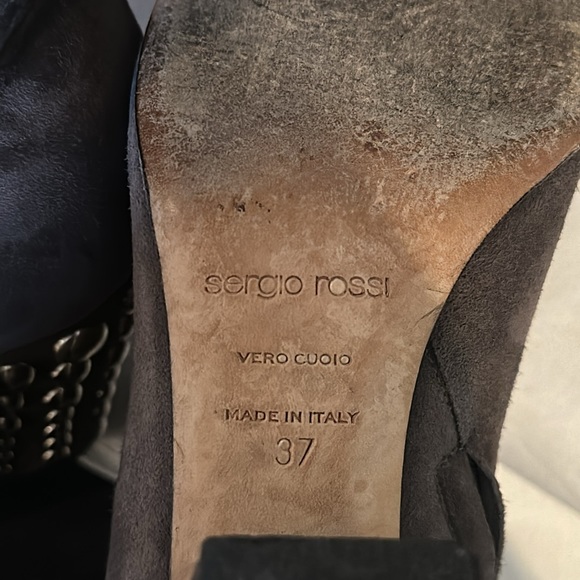Sergio Rossi Scarpe Donna gray Suede boots - Picture 6 of 9